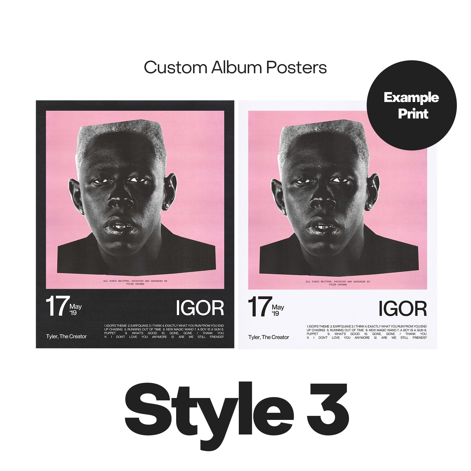 Custom Album Posters